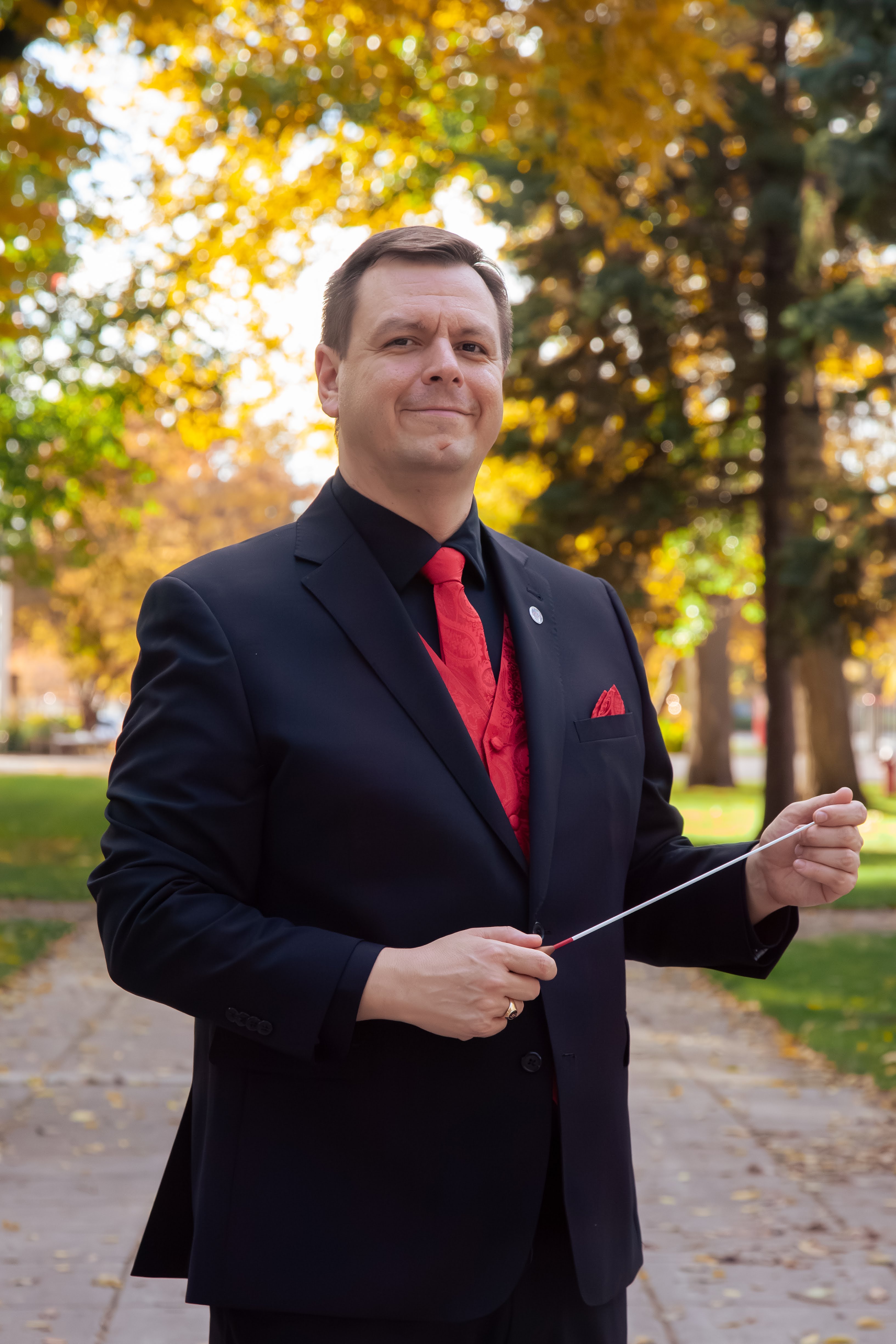 This is a picture of Dr. Benjamin Druffel, Director of Bands at Minnesota State University in Moorhead, and the instrumental co-clinician for the 2025 workshop.