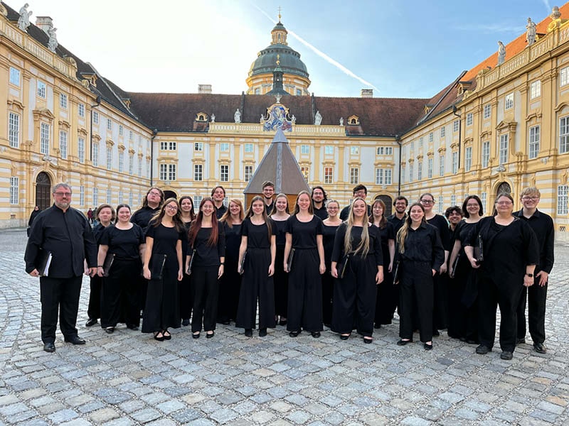 SMSU Choir performing in Austria