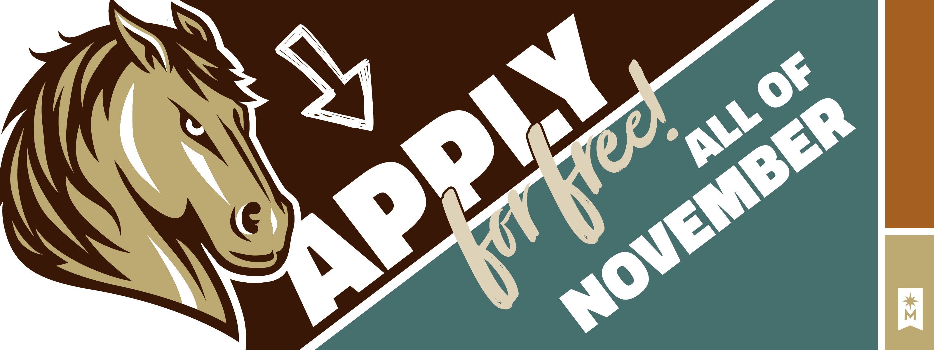 Apply for free during the month of October graphic