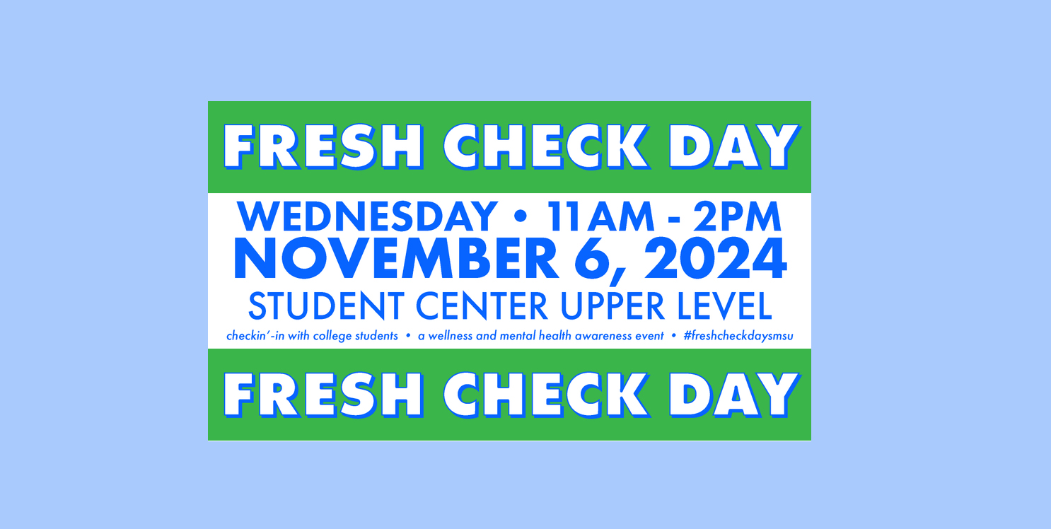 SMSU Fresh Check Day is Nov. 6, 2024 Featured Image